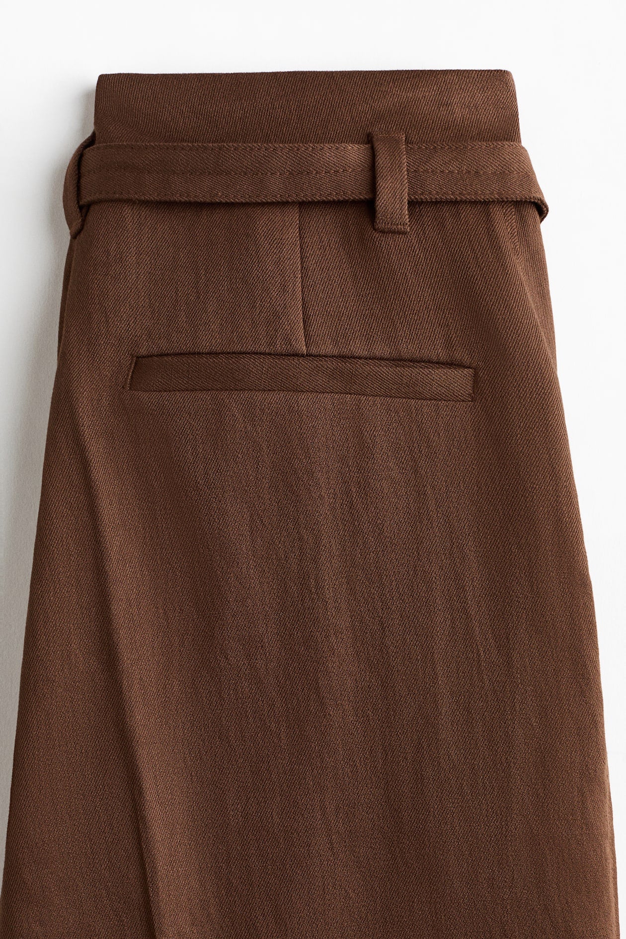Wide belted trousers