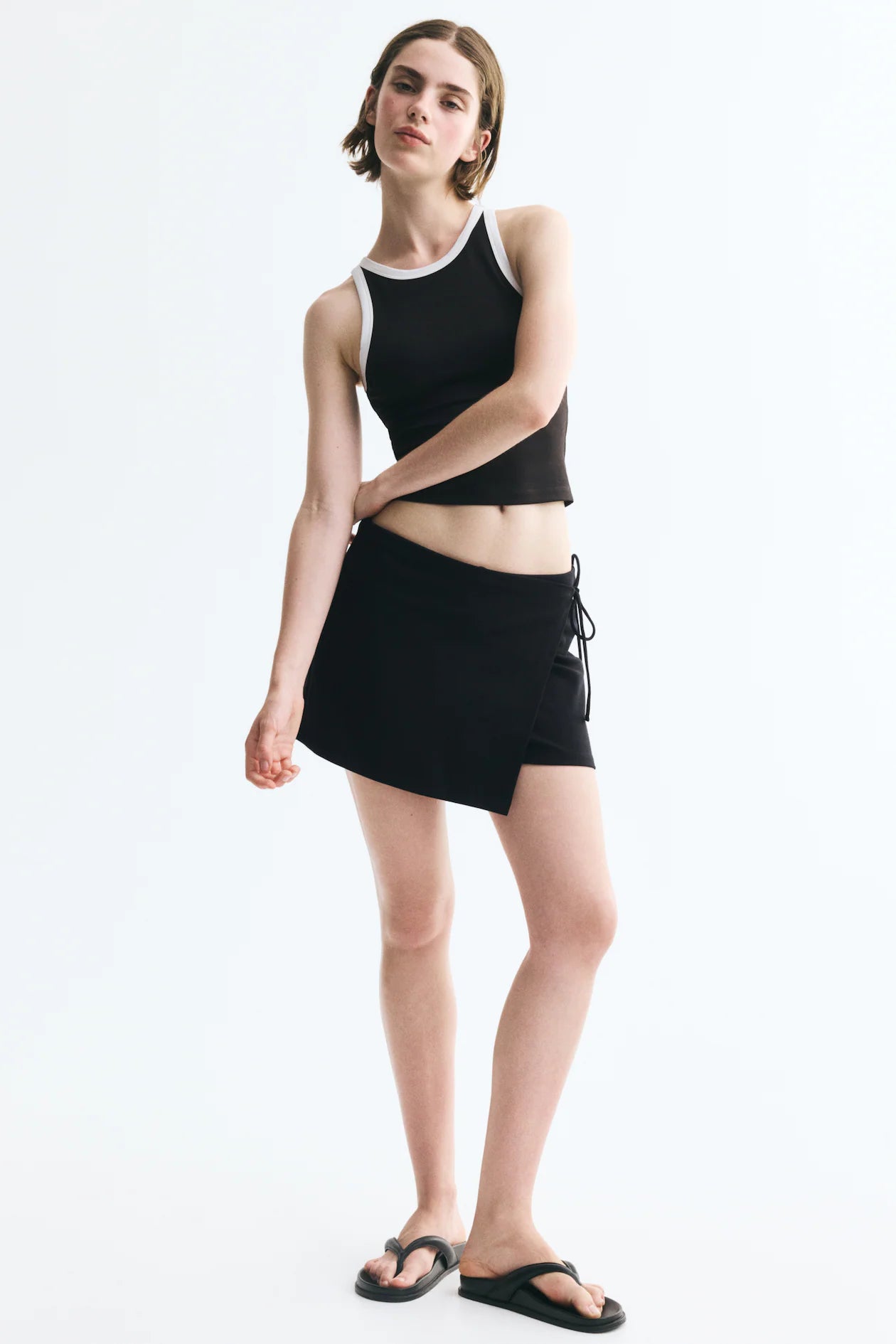 Wrap mini skort