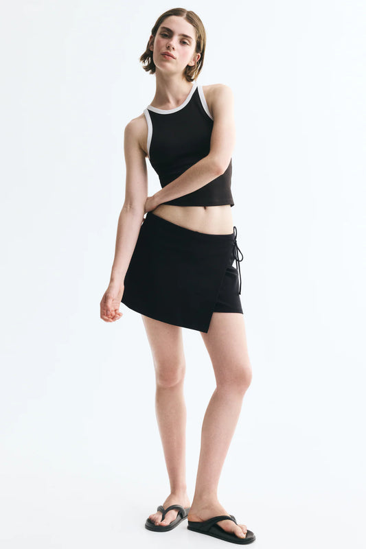 Wrap mini skort