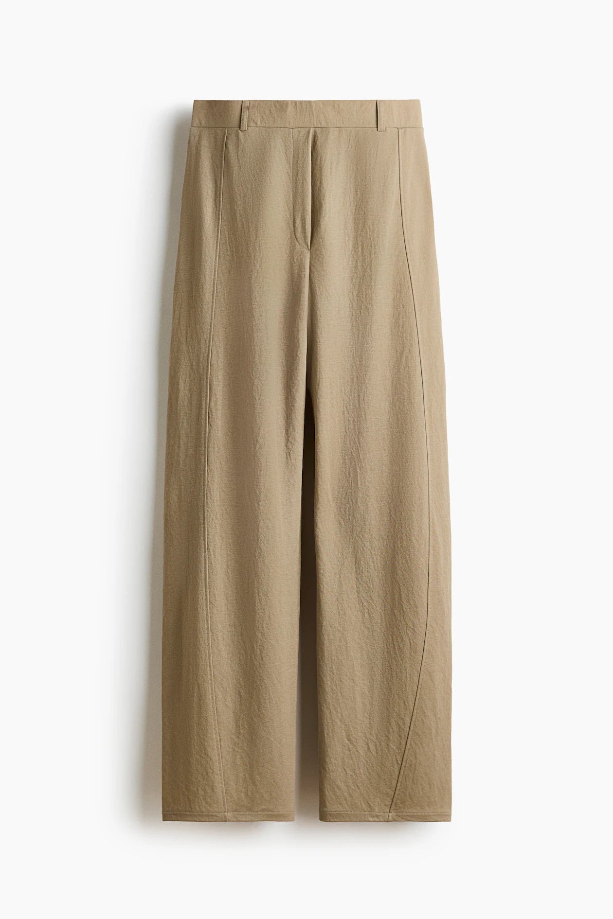 Viscose-blend barrel trousers
